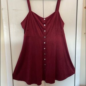 Velvet button up dress
